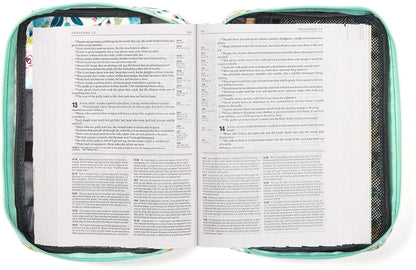 Bible Ladies Scripture Protective Carrying Carrier with Pockets Religious Journaling Organizer