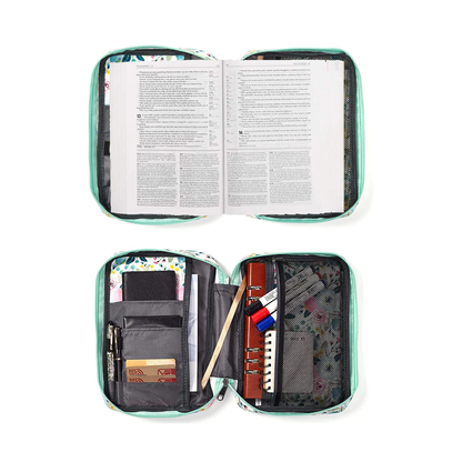 Bible Ladies Scripture Protective Carrying Carrier with Pockets Religious Journaling Organizer - Provision For The Vision